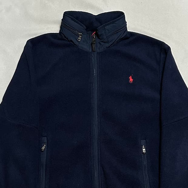 XL 폴로랄프로렌 레드 포니 네이비 플리스 자켓