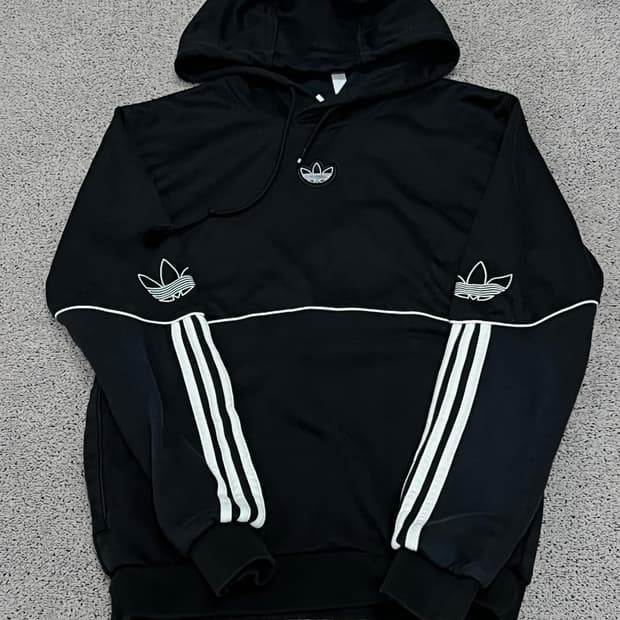 (XS) 아디다스 오리지날 후드 티 블랙