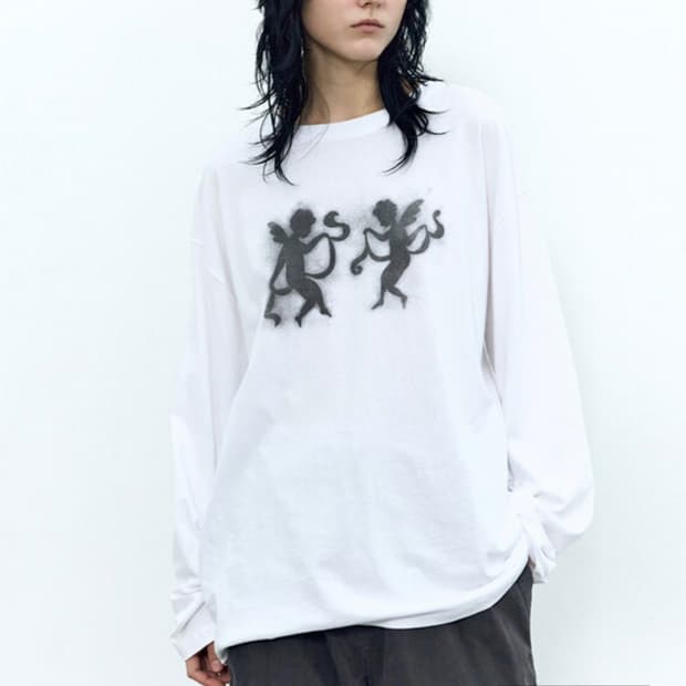 인사일런스 엔젤 그래픽 롱슬리브 M