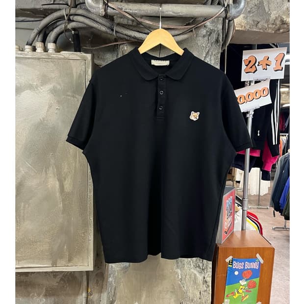 메종 키츠네 반팔 카라티 블랙 #csz3788