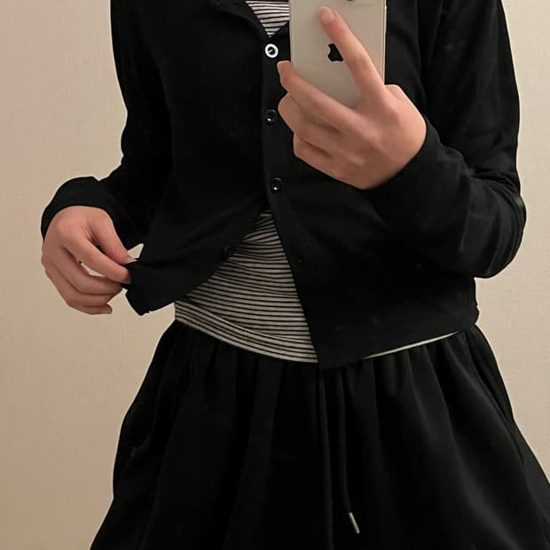 가디건&나시 시트 블랙