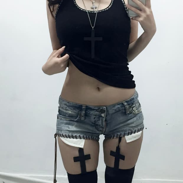 [DSQUARED] 디스퀘어드 웨스턴 테슬 y2k 데님 숏츠