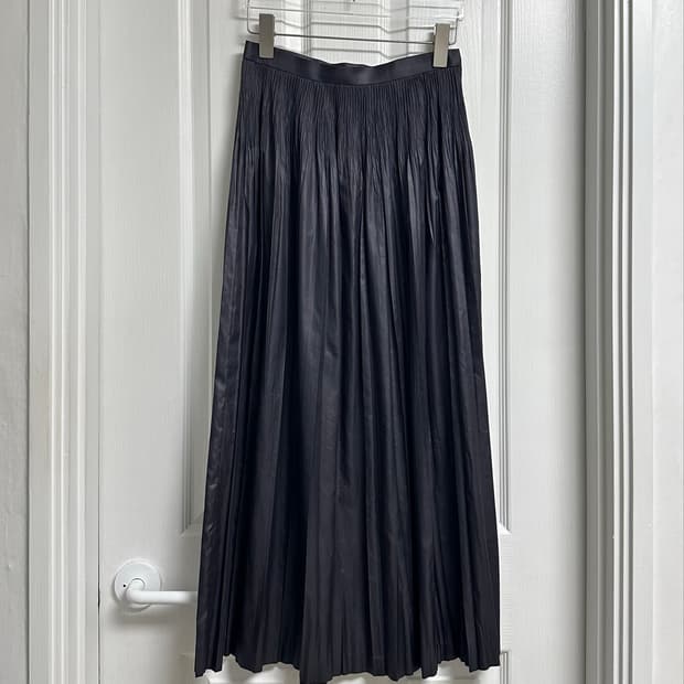 Shimmery Pleated Long Skirt