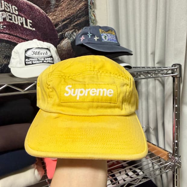 슈프림 워시드 치노 캠프캡 옐로우
