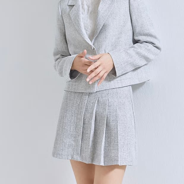 (28)여성 미쏘 플리츠 미니 스커트 