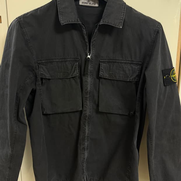 23ss 스톤아일랜드 데님 셔츠자켓 블랙 M
