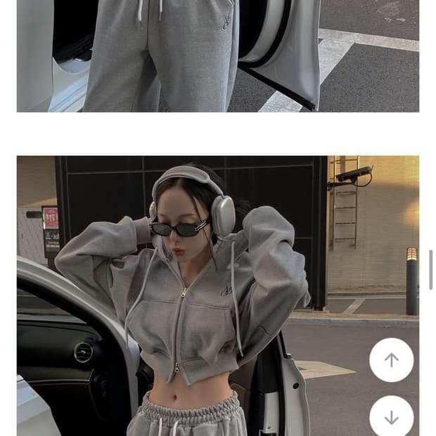 모디무드 제작 후드집업 그레이