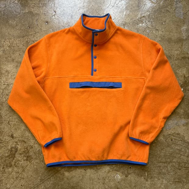 GU 오렌지 블루 플리스 풀오버