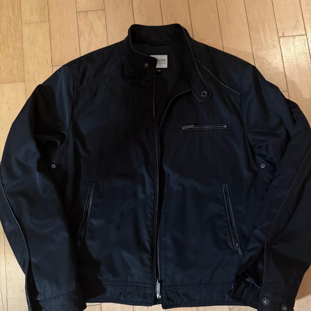 armani 아르마니 블랙 나일론 자켓 52