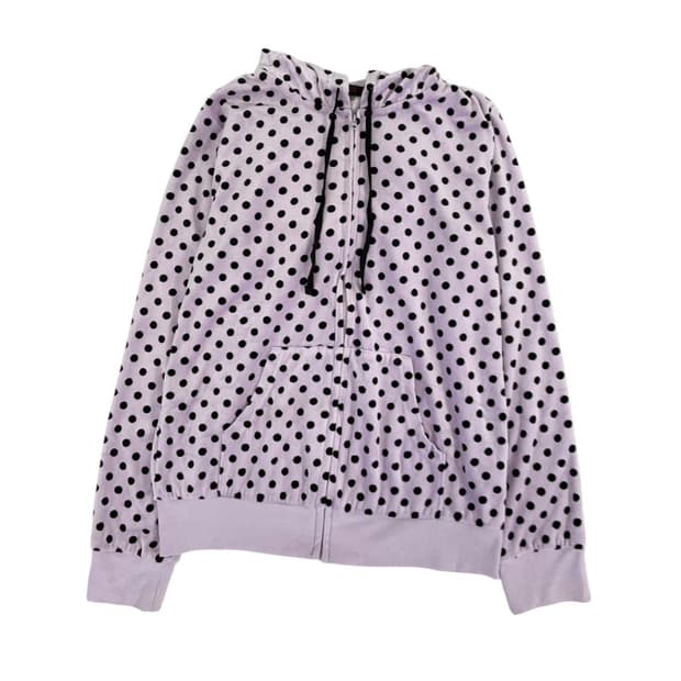 pink dot hood zipup