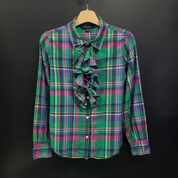 Ralph Lauren 랄프로렌 프릴 체크 셔츠