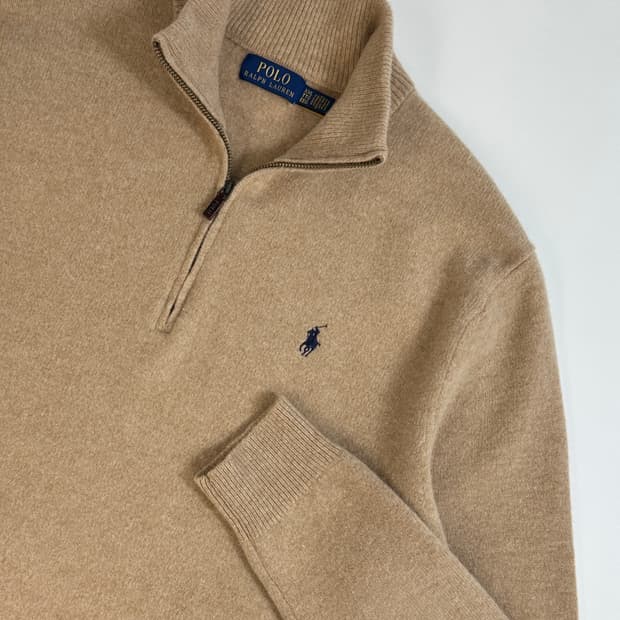 Polo 폴로 랄프로렌 QR현행탭 쿼터 하프 니트 집업 xxl