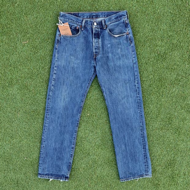 리바이스 501 스트레이트 중청 데님 (32)  