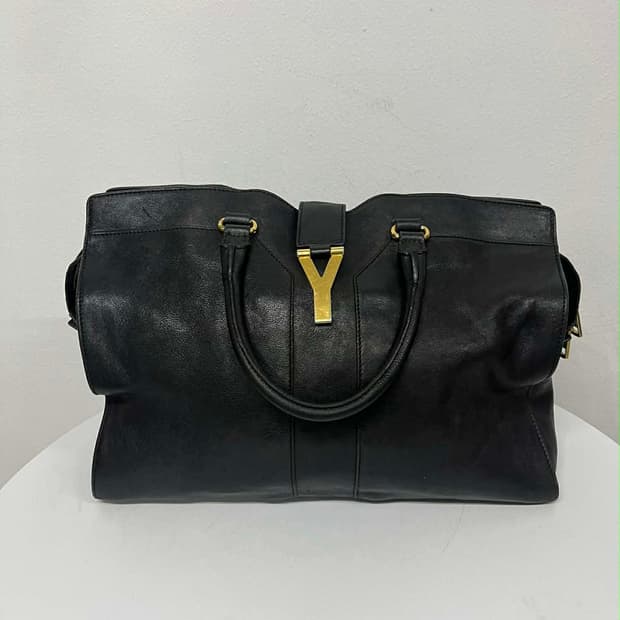 생로랑 카바시크 가죽 숄더 토트백