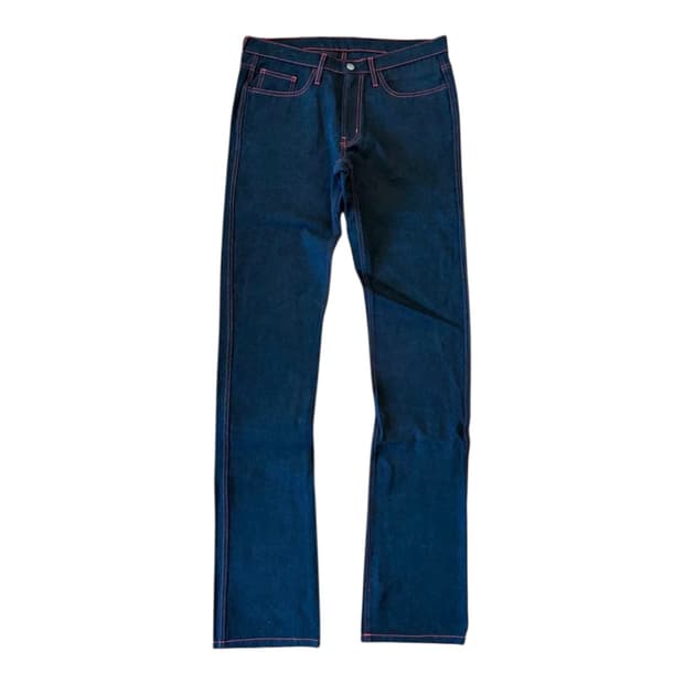 브이론 런웨이 레드 스티치 데님팬츠 미판 미발매 쇼피스