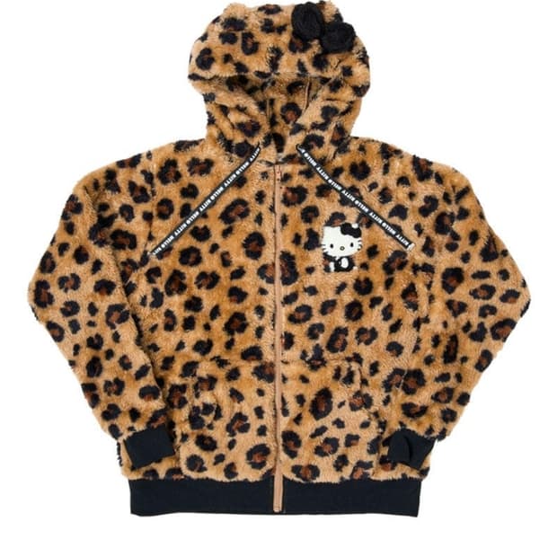 산리오 정품 헬로키티 호피 후드집업