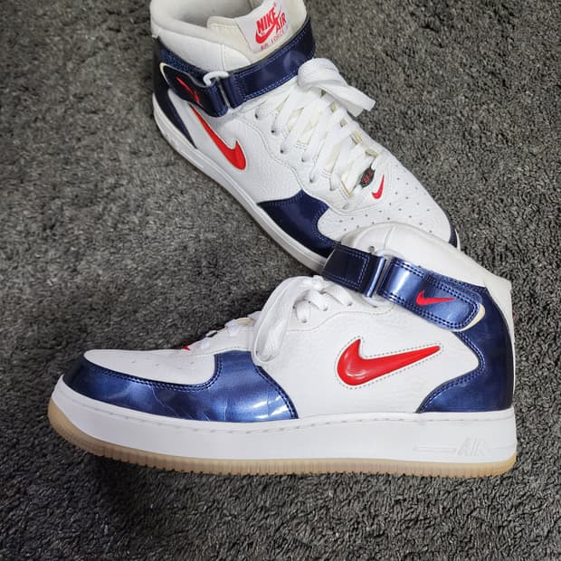 나이키 에어포스1 미드 유니버시티 레드 앤 미드나잇 네이비 295