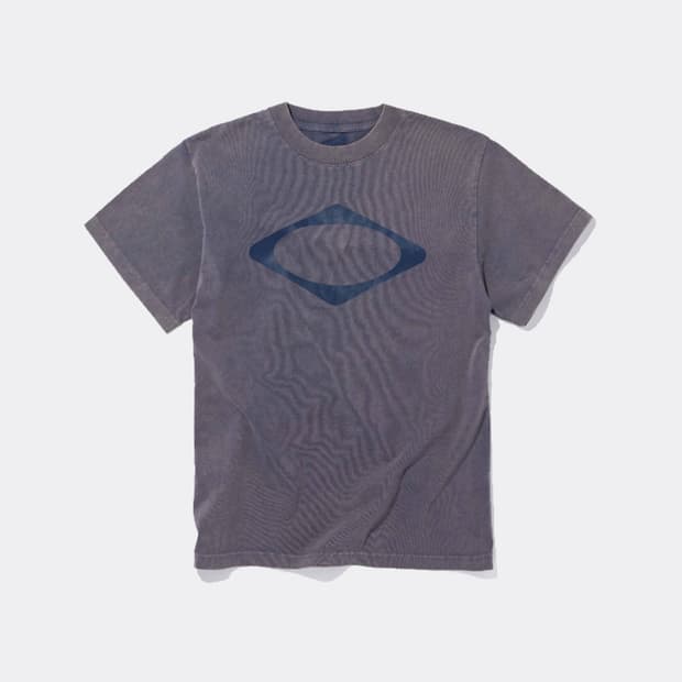 [M] 미스치프 롬버스 워시드 베이직 티셔츠 블리치드 네이비