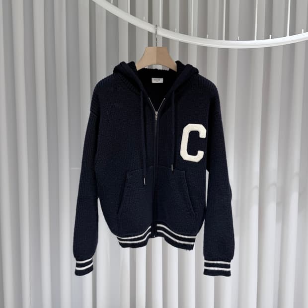 (A+/XS) / 셀린느 콜리지 후드 자켓 네이비
