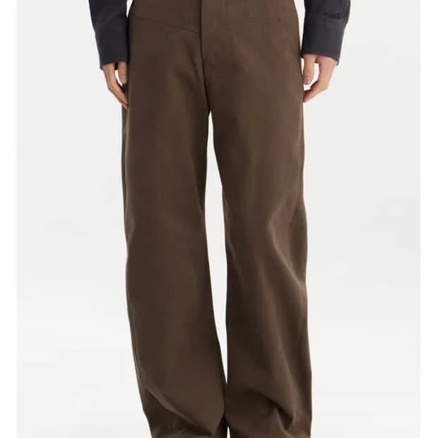 48) aieul stra pants brown
