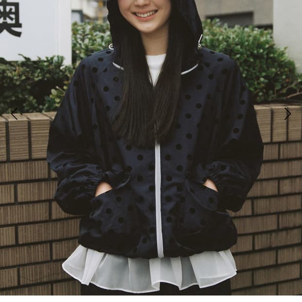 오헤시오 도트 바람막이 (네이비)
