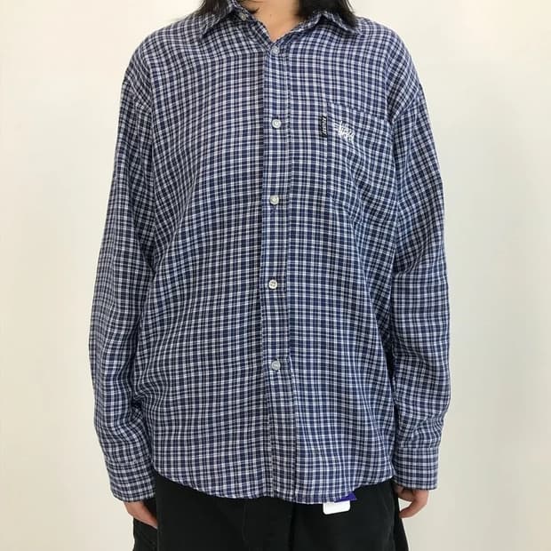 90’s Late Stussy Basic Check Shirt