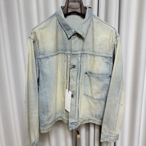 아프레쎄 1st Type Denim Jacket 블리치 데님 46사이즈