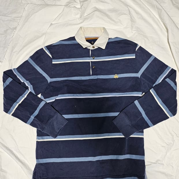 브룩스브라더스 핀터깔 럭비티 카라티 pk티 M