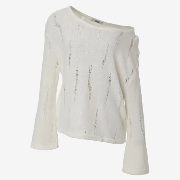 카키포인트 Damage Punching Knit