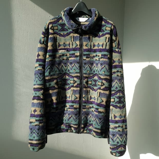 90s Columbia aztec fleece jk