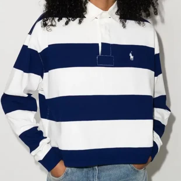 폴로랄프로렌 크롭 럭비티셔츠(M)