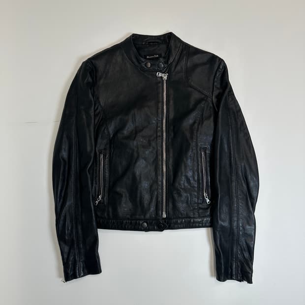 마시모두띠 양가죽 지퍼 자켓 