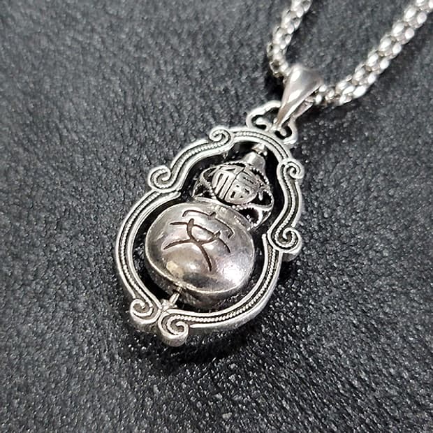 복주 백동 펜던트 엔틱 선물 부처님 불교 호리병 남자 목걸이