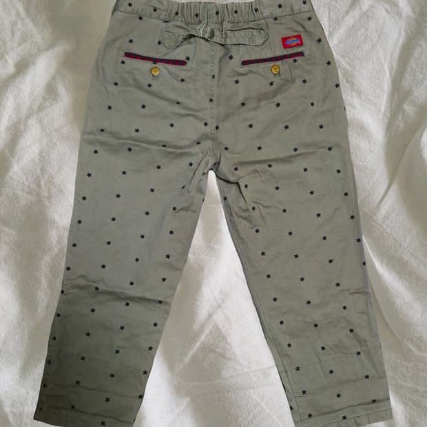 빈티지 디키즈 디즈니 콜라보 미키마우스 별 자수 7부 바지