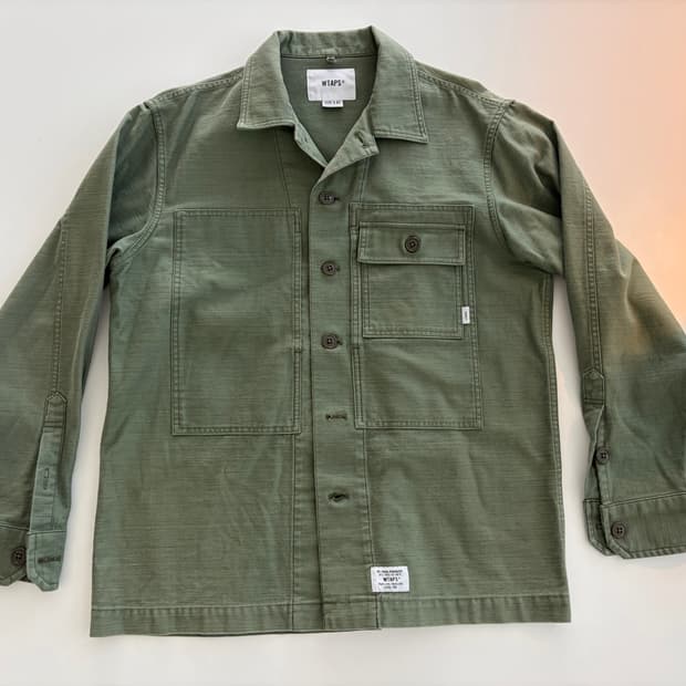 더블탭스 wteps 카크 그린 정글 셔츠 02 (L)