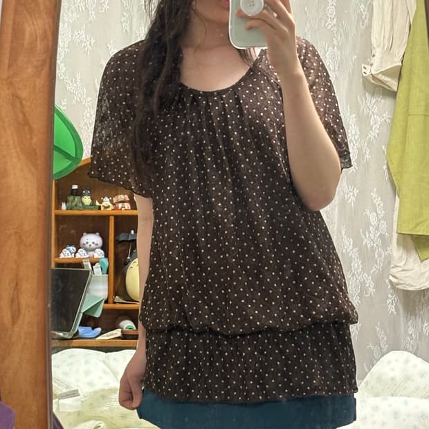 일본 빈티지 모리걸 하구미 반소매 반팔 티셔츠 블라우스 카모메산장 마루