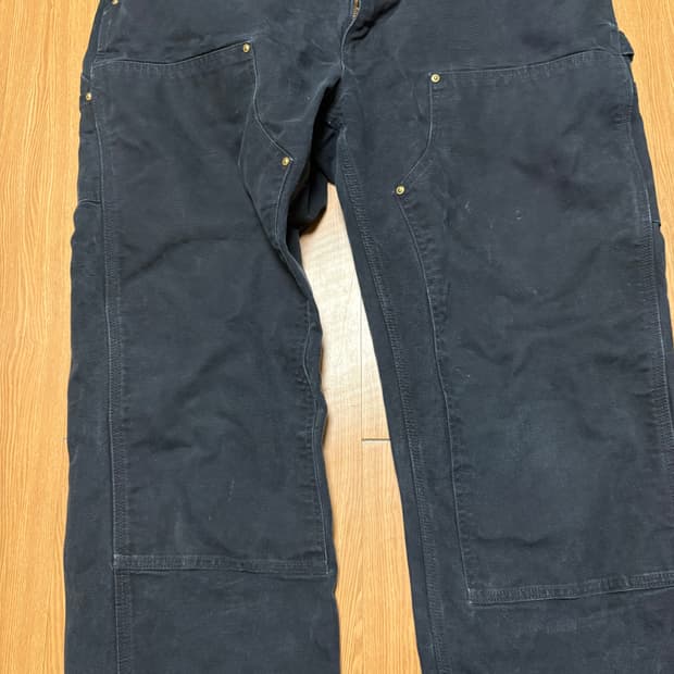 칼하트 더블니 B01 Blk made in usa