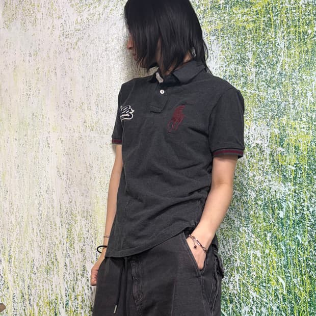 폴로 빅포니 치프키프 차콜 반팔 카라 티셔츠 M