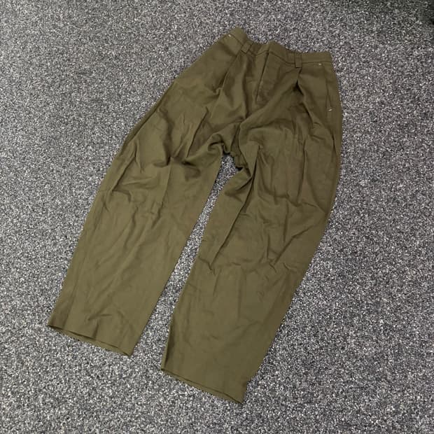 빈티지 카키 스티치 팬츠