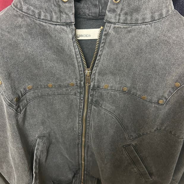 glack 데님후드 집업