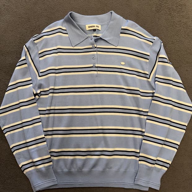 제너럴아이디어 스트라이프 카라 니트 처분 