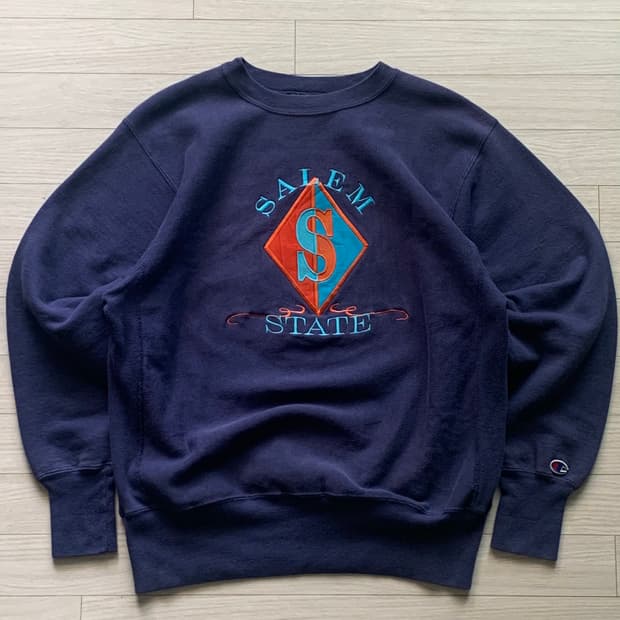 90s 챔피온 리버스위브 스웻셔츠 SALEM STATE