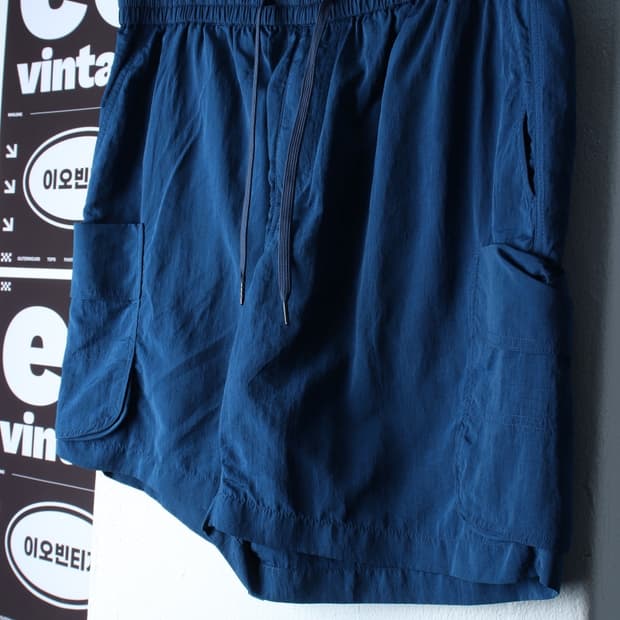 (XL) 일꼬르소 반바지 팬츠 카고 나일론 밴딩 블루 육항-P9966