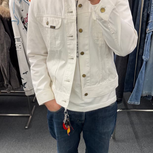 L)Lee Riders 빈티지 화이트 데님자켓