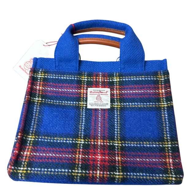 해리스트위드(Harris Tweed) 블루 체크 가방