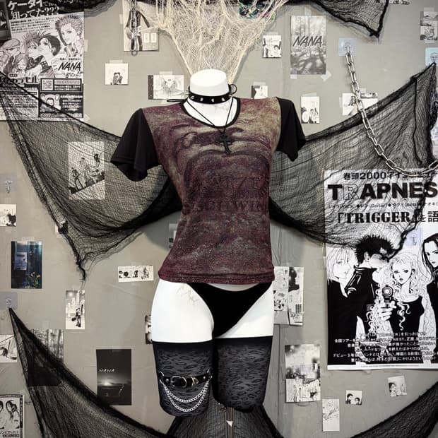 Grunge Glitter Oriental mesh sleeve