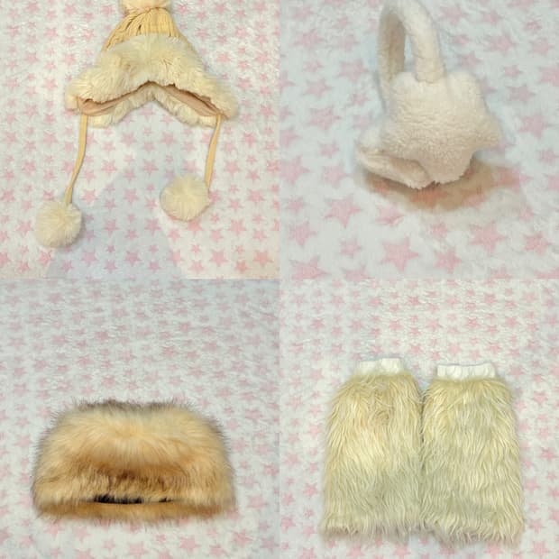 겨울 모자 (털모자, 귀마개, 레그워머)