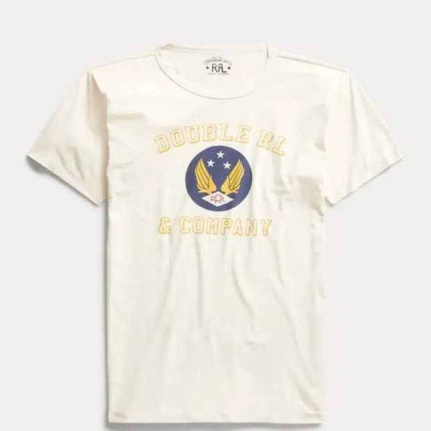 2XL 더블알엘 윙 로고 저지 티셔츠