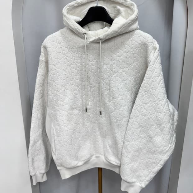 디올 오블리크 테리 후드티 XL 