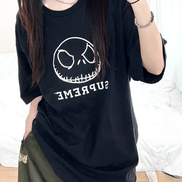 슈프림 스켈레톤 블랙 반팔